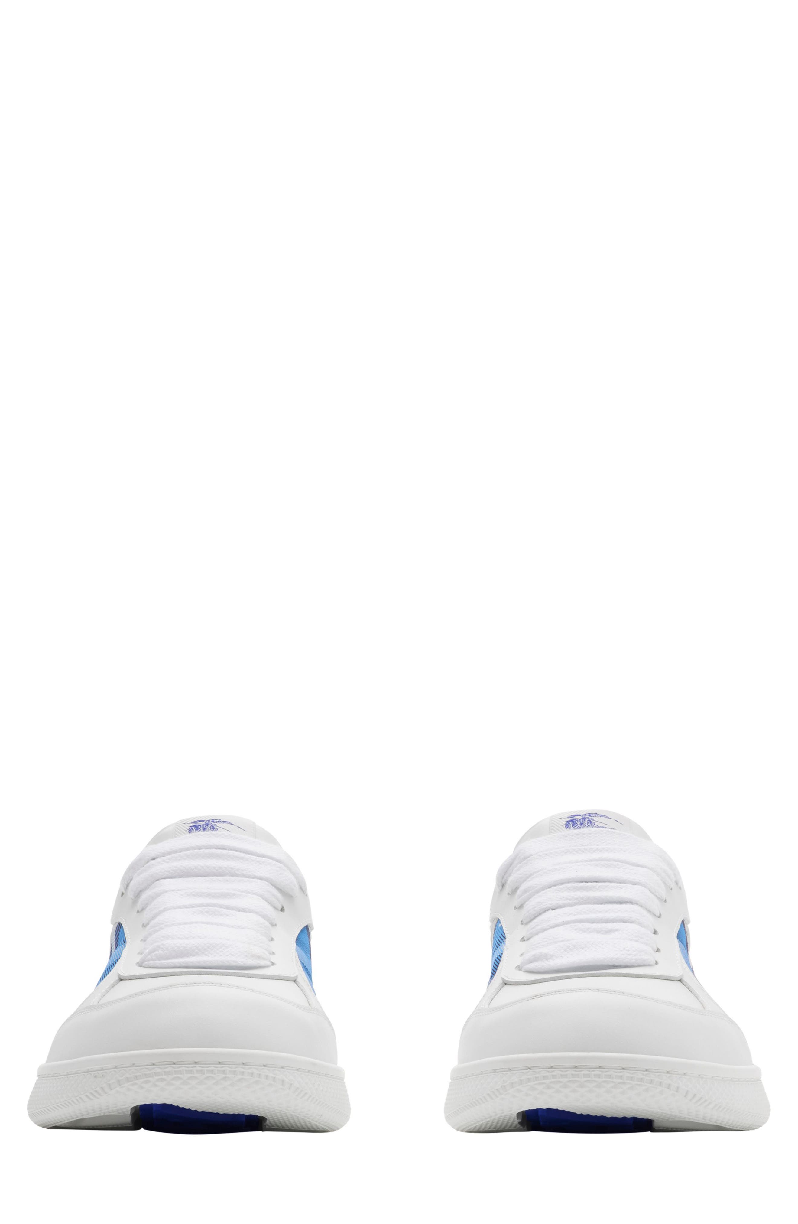 Burberry Terrace Check Court Sneaker, Alternate, color, White/ Hyacinth Ip Ch