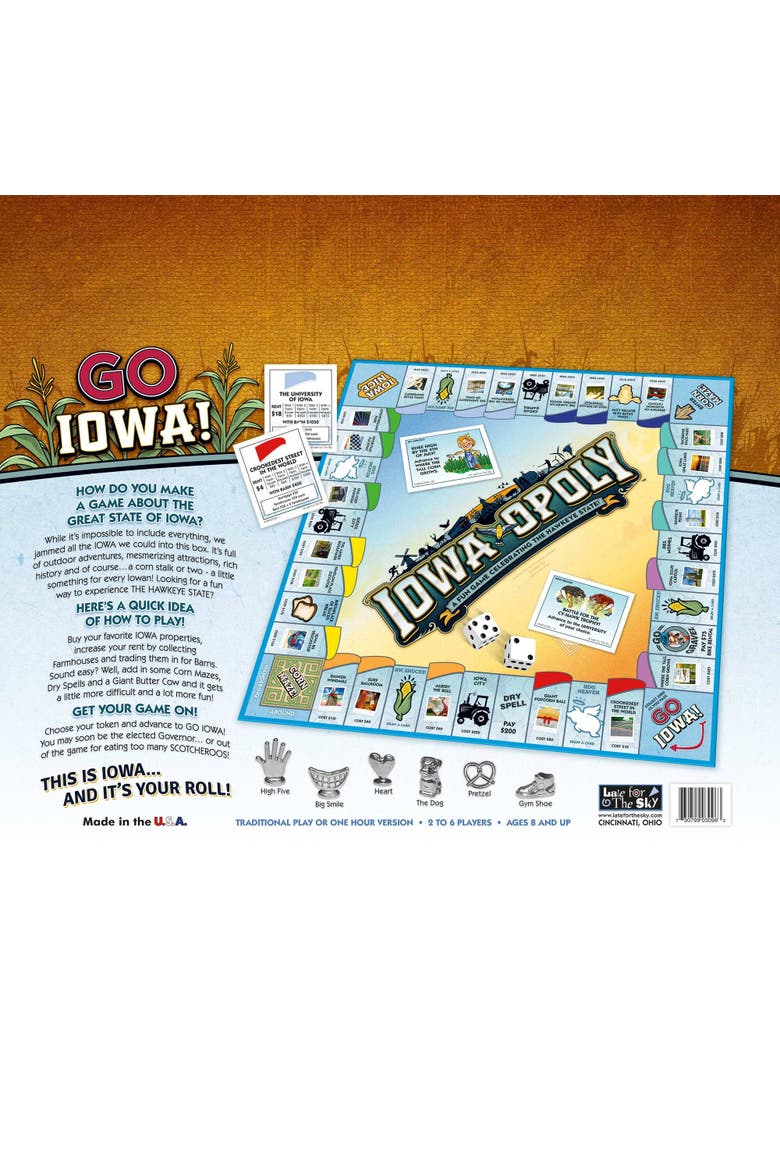 Iowa Opoly Board Game, Alternate, color, Multicolored