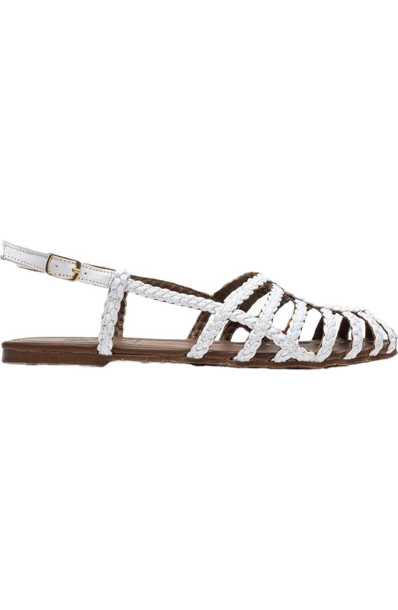 Prologue Shoes Claudia Slingback Sandal, Alternate, color, White Faux Leather