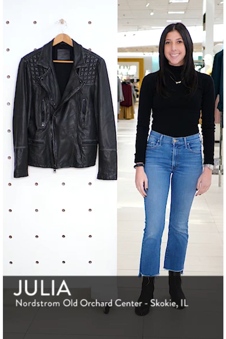 Cargo Biker Slim Fit Leather Jacket video