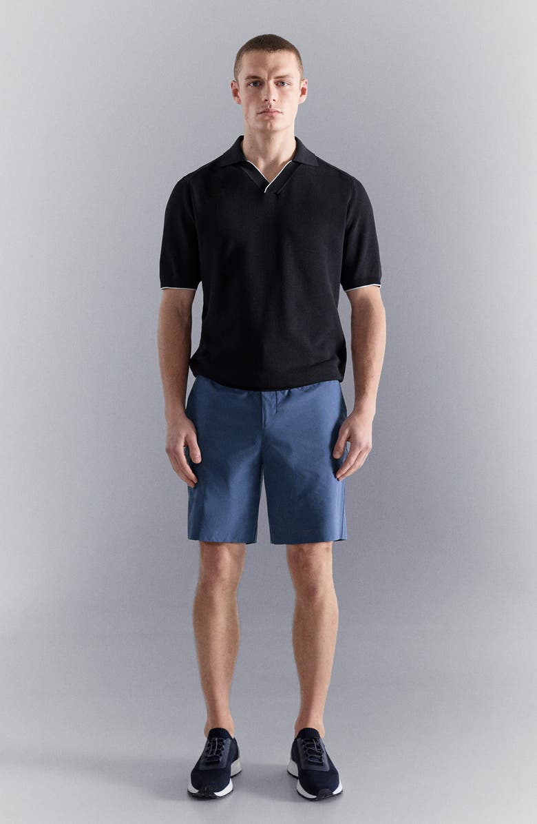MANGO Contrast Trim Piqué Polo, Alternate, color, Navy