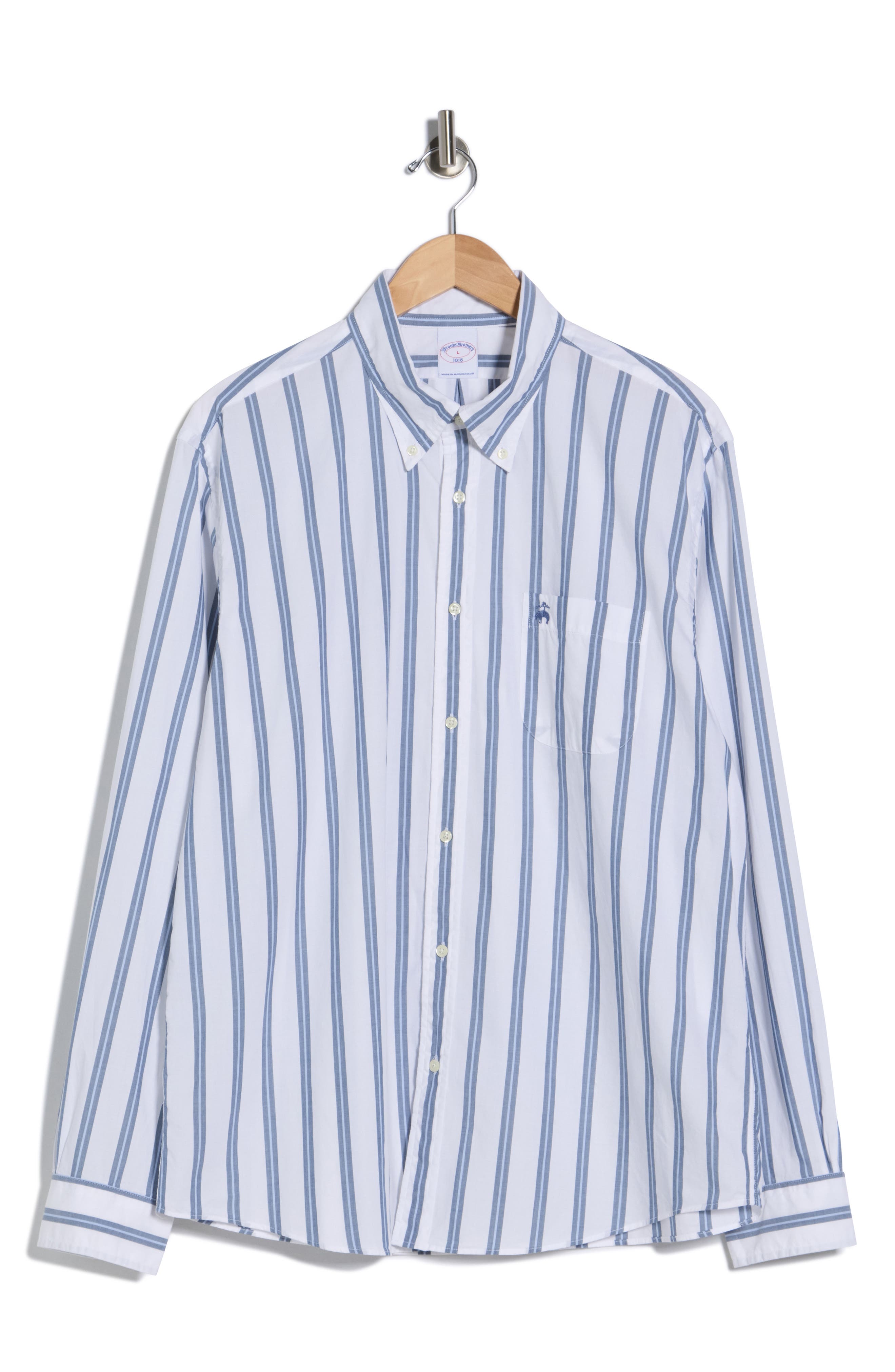 Brooks Brothers Stripe Poplin Button-Down Shirt