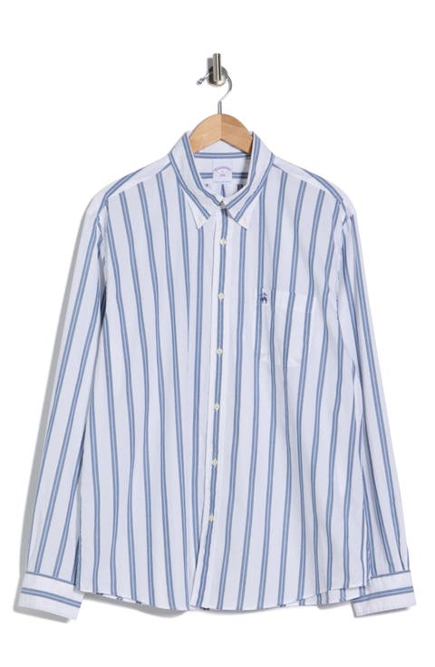 Stripe Poplin Button-Down Shirt