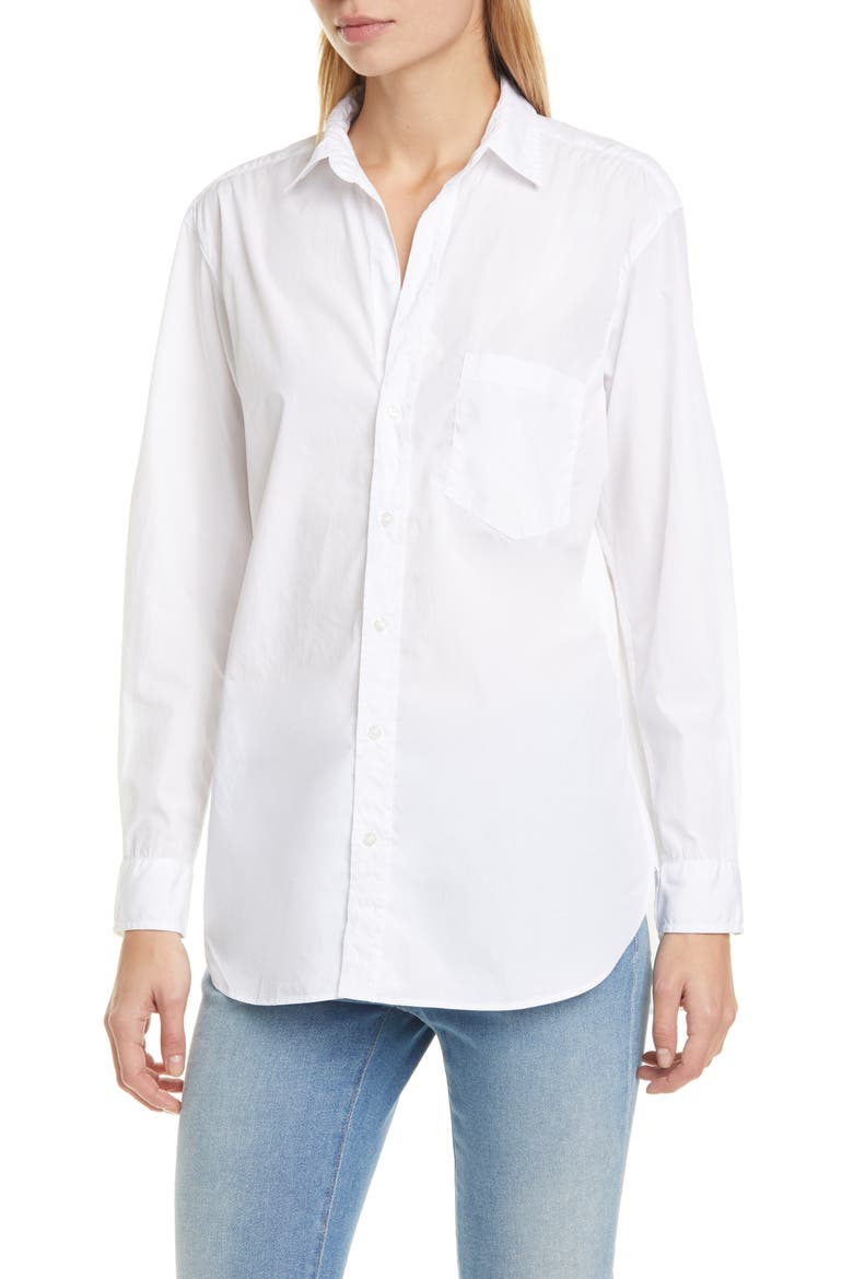 Joedy Superfine Cotton Button-Up Shirt, Main, color, WHITE PIUMINO