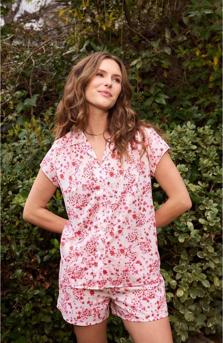 The Cat
s Pajamas Voile Short Set, Alternate, color, Petite Rosette