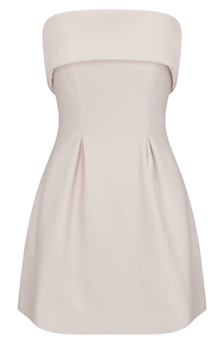 Naked Wardrobe Suiting Strapless Minidress, Alternate, color, Bone