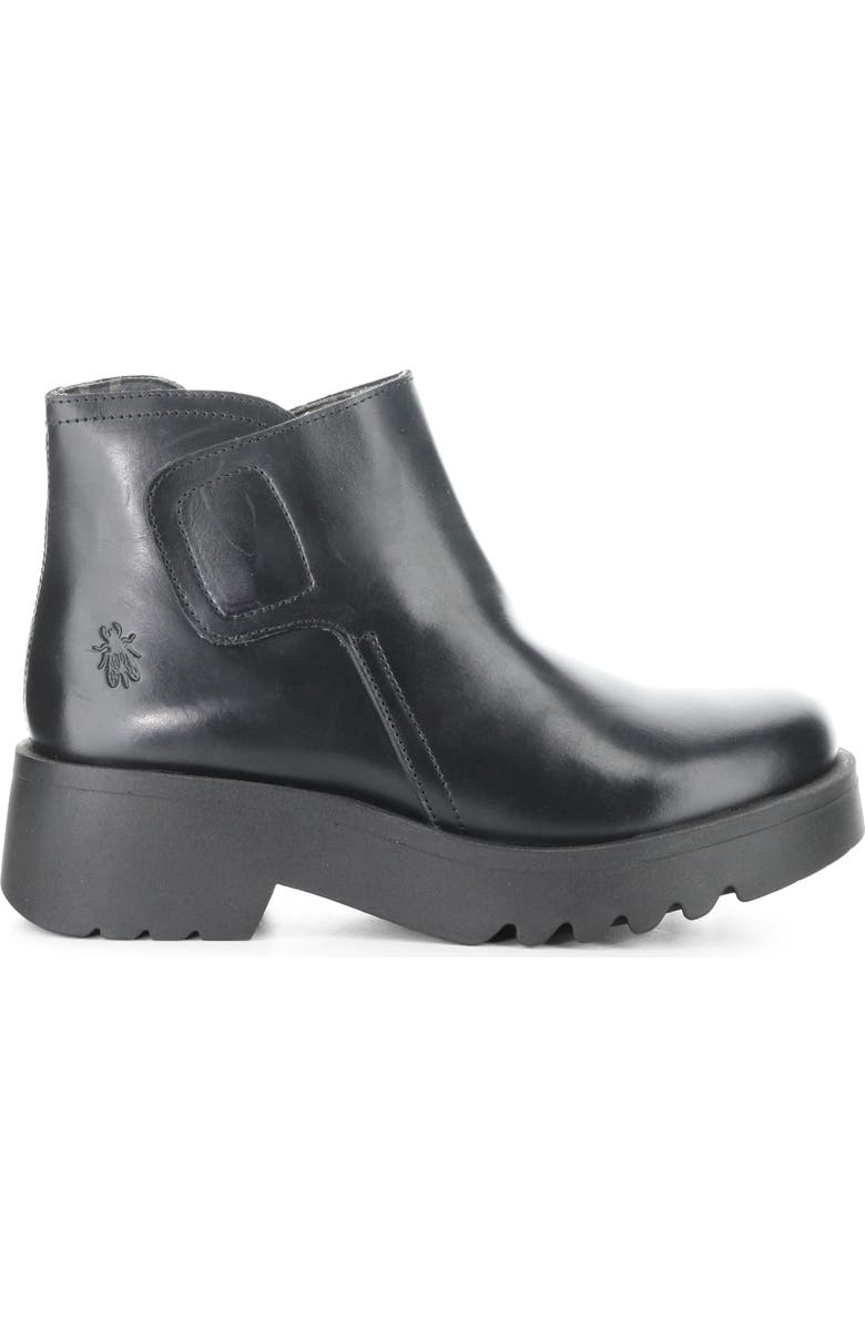 Fly London Mufe Platform Wedge Bootie, Alternate, color, Black