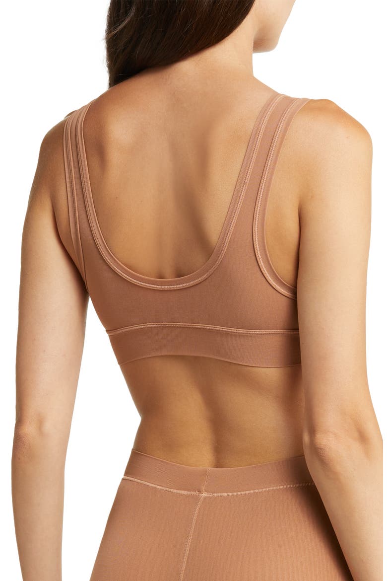 Summer Mesh Plunge Bralette, Alternate, color, SIENNA