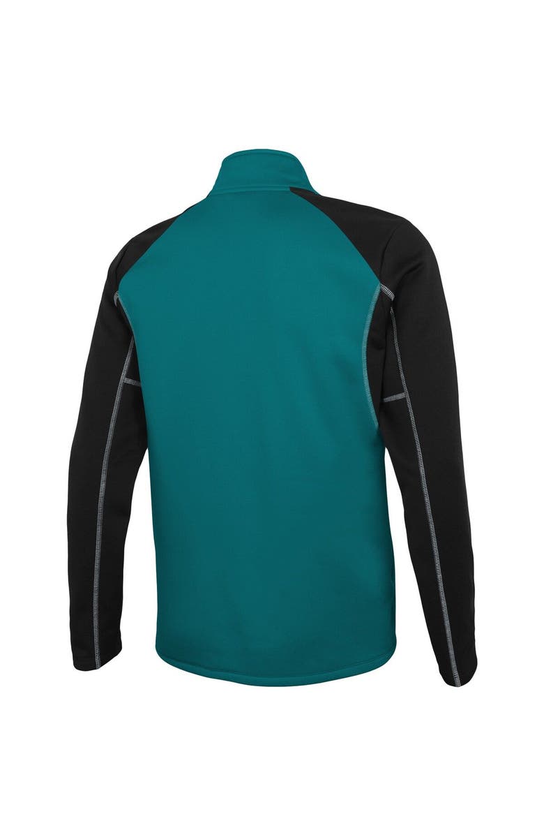 New Era Men's New Era Teal Jacksonville Jaguars Combine Authentic Two-a-Days Half-Zip Jacket, Alternate, color, 