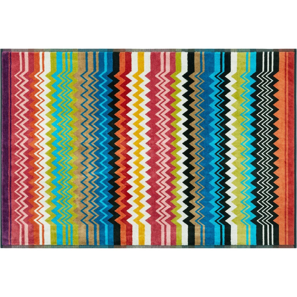 Missoni Ulticolor Giacomo Zigzag-pattern Cotton-terry Bath Mat 60cm X 90cm In Multi