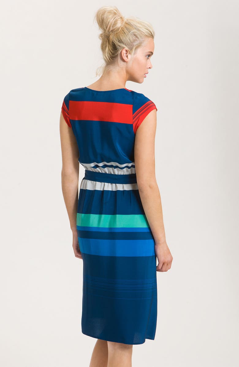 Presley Skye 'Gwen' Stripe Silk Dress, Alternate, color, 