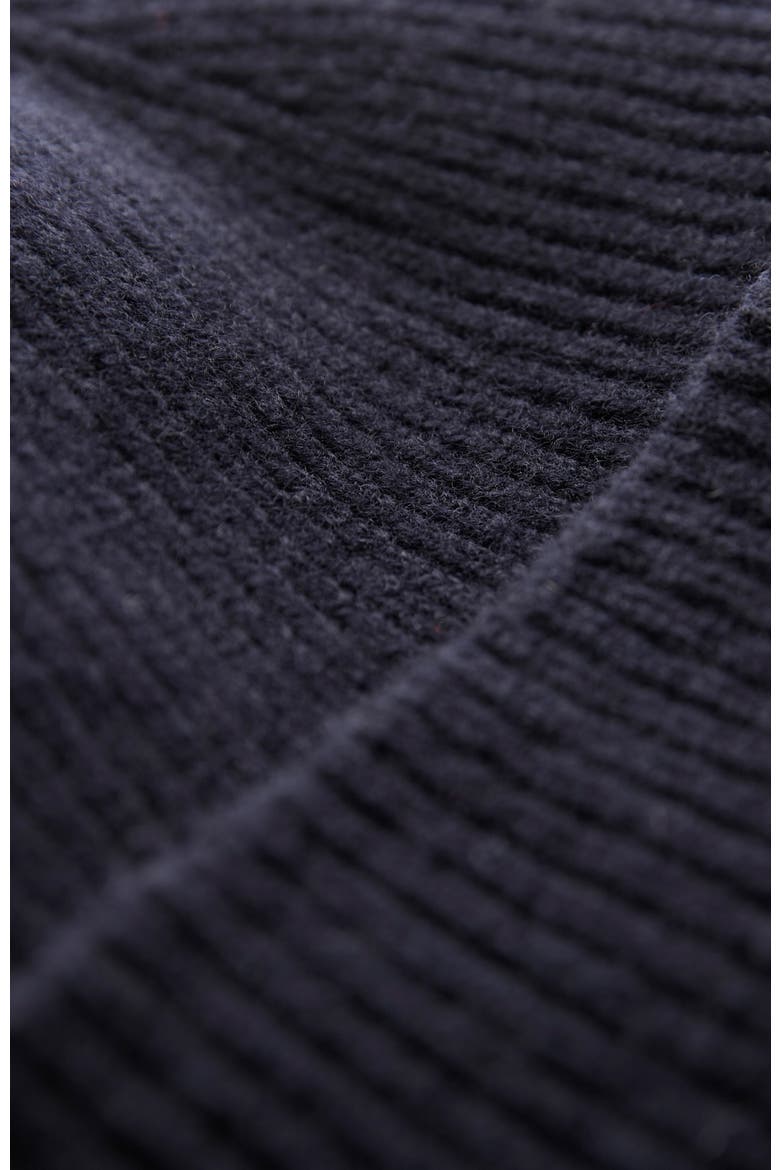 British Lambs Minimal Rib Beanie, Alternate, color, NAVY