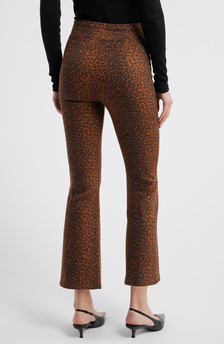 FRAME Jet Set Crop Mini Bootcut Pants, Alternate, color, Leopard