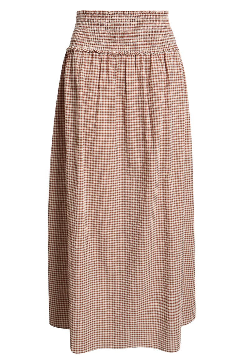 The Delphine Nap® Midi Skirt, Alternate, color, RUST GINGHAM