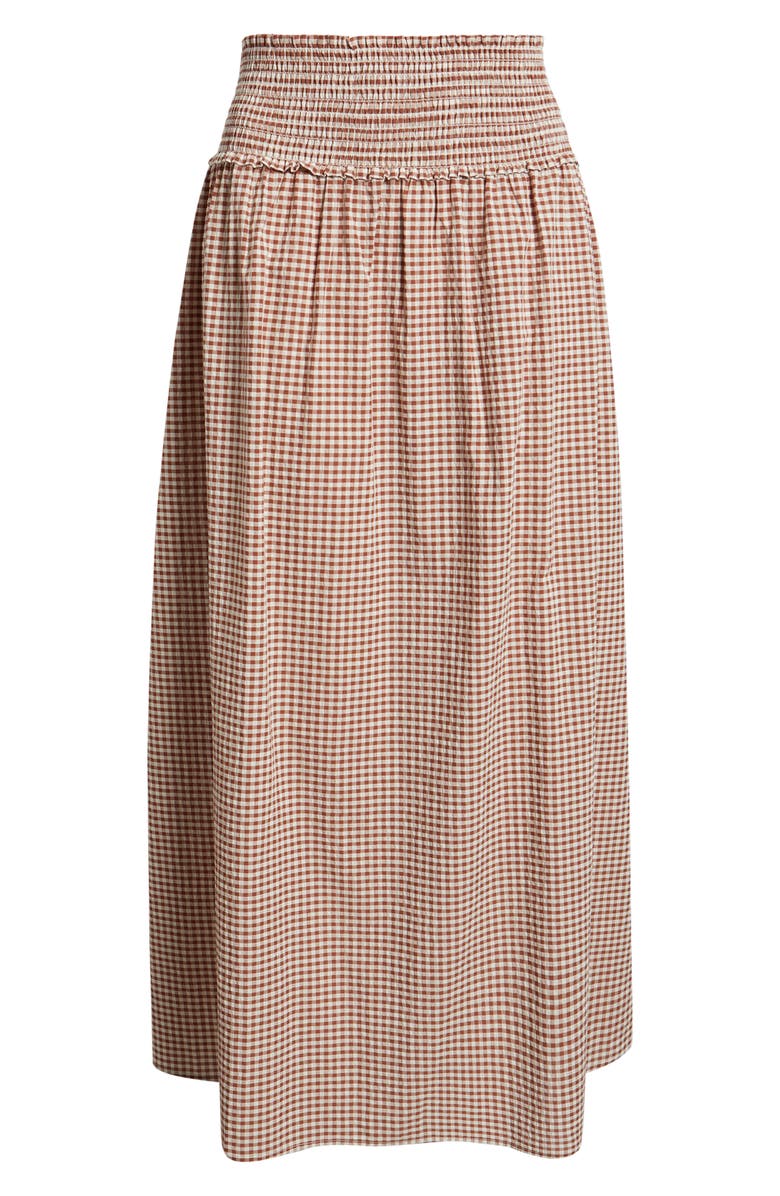 Hill House Home The Delphine Nap<sup>®</sup> Midi Skirt, Alternate, color, Rust Gingham