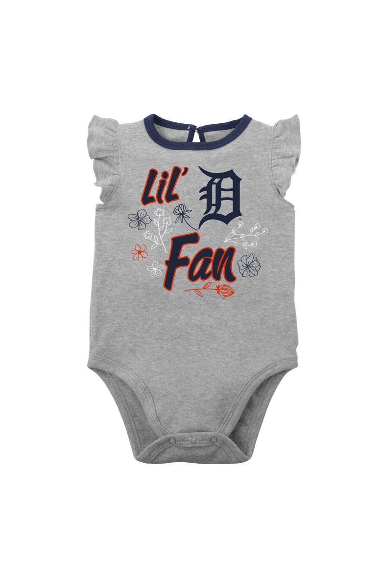 Outerstuff Infant Navy/Heather Gray Detroit Tigers Little Fan Two-Pack Bodysuit Set, Alternate, color, Navy