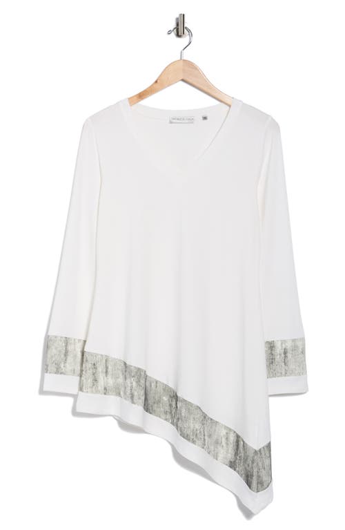 Patrizia Luca Asymmetric V-neck Tunic In White