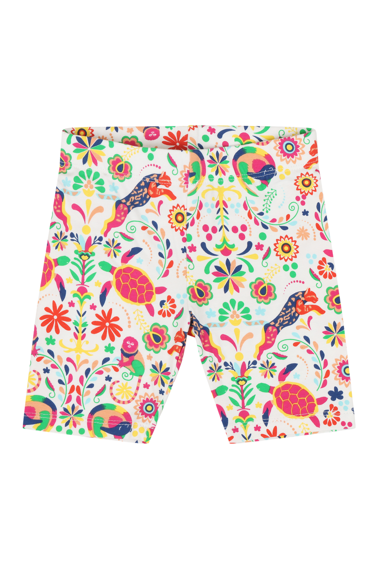 Girls Burda Tunic & Short Set, Alternate, color, Blazing Yellow/Animal Arabesqu