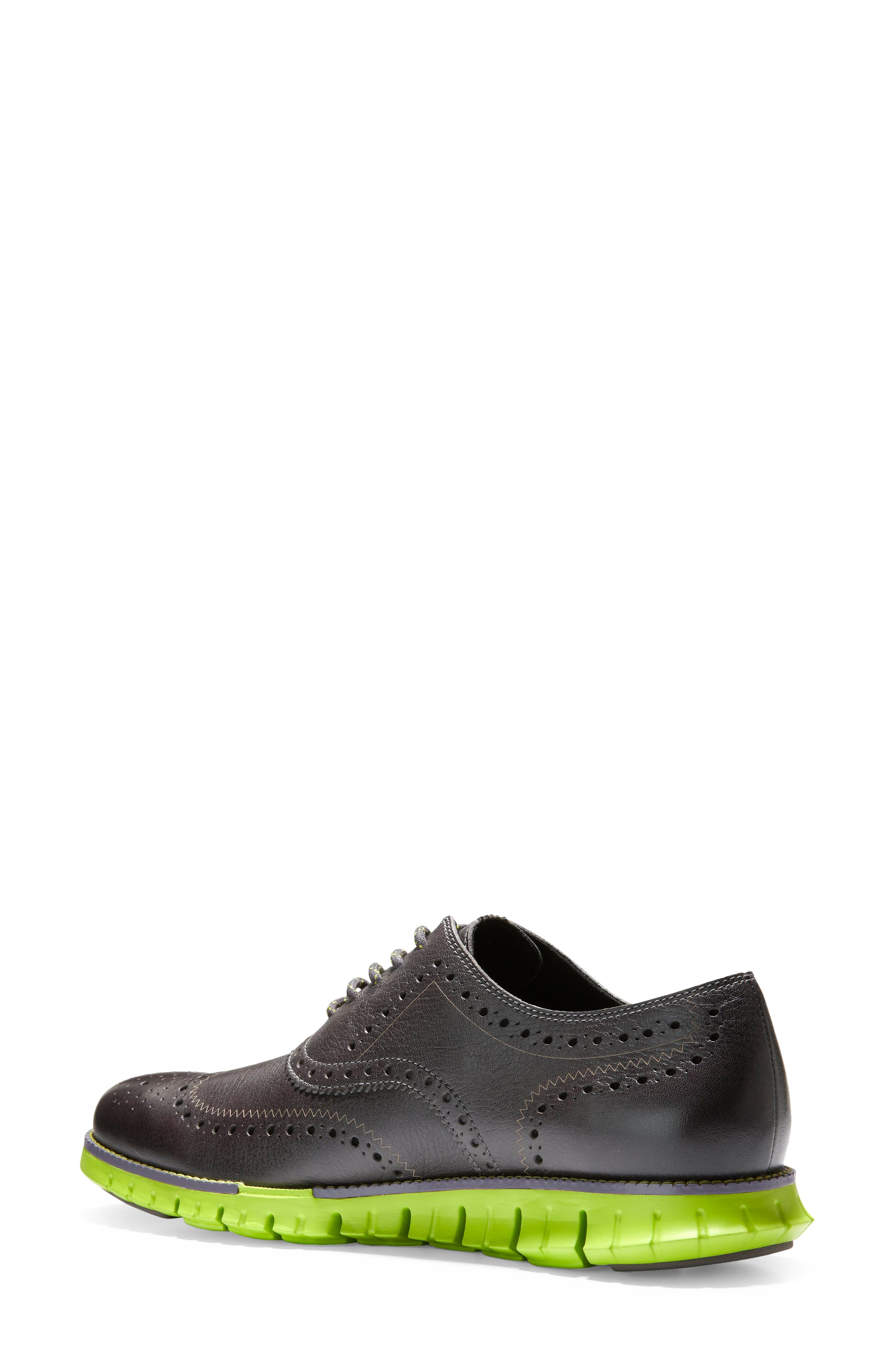 ZeroGrand Wingtip Derby, Alternate, color, PAVEMENT/ LIME GREEN