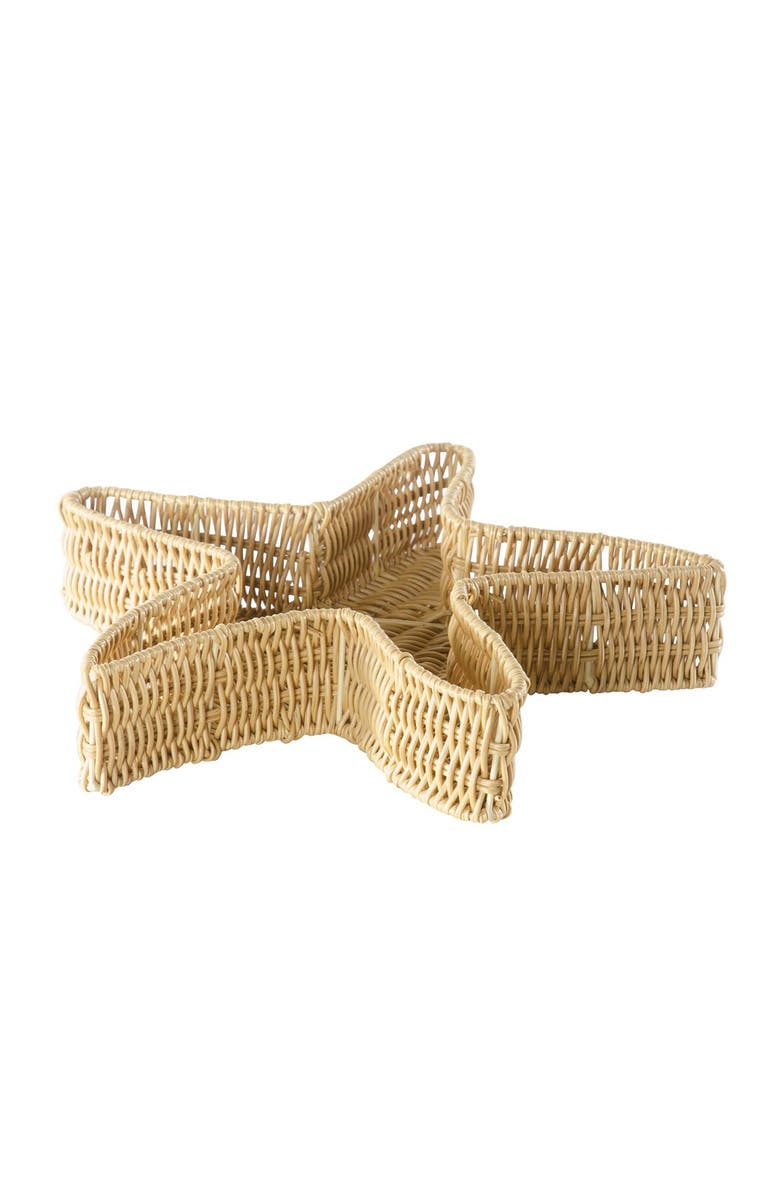 Kaplan Early Learning Company Starfish Washable Wicker Basket, Main, color, Brown