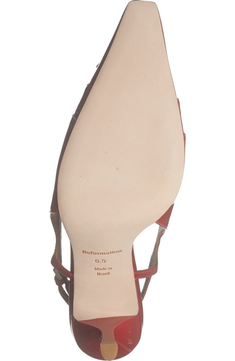 Reformation Noreen Slingback Pump, Alternate, color, Scarlet Patent
