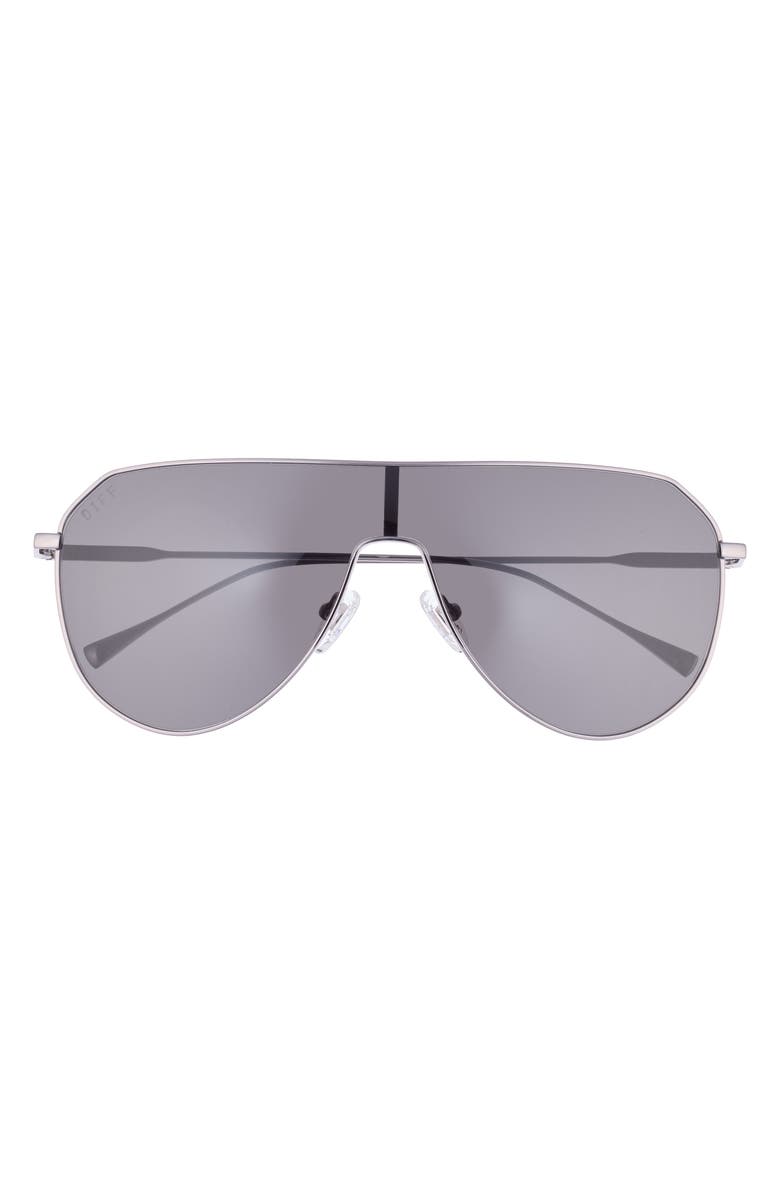DIFF Dash 134mm Shield Sunglasses, Main, color, Gunmetal