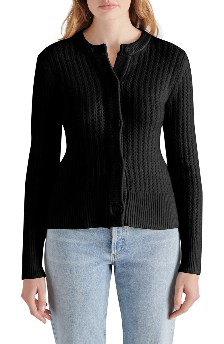 Steve Madden Illiana Open Stitch Cardigan, Main, color, 