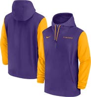 Nike Men's Nike Purple LSU Tigers 2024 Sideline Pregame Player Half-Zip Hoodie