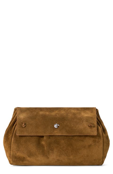 Cy Oversized Leather Clutch Bag