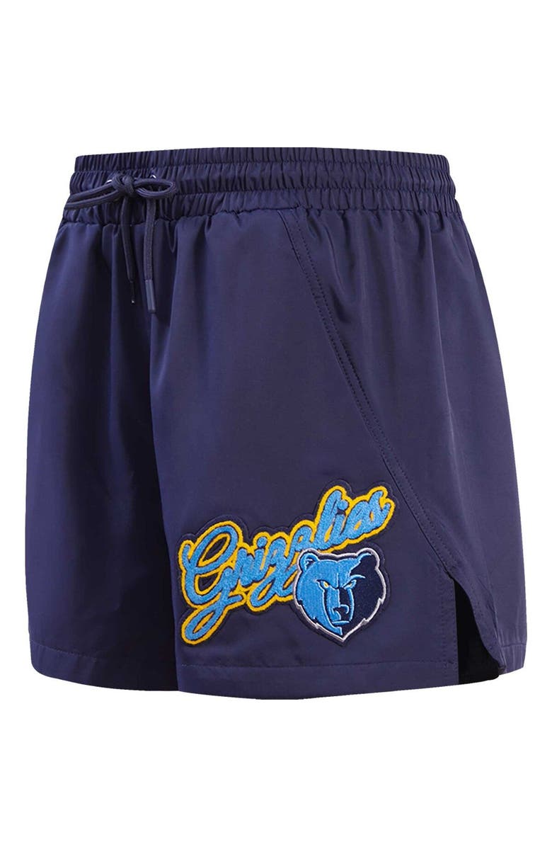 PRO STANDARD Women's Pro Standard  Navy Memphis Grizzlies Script Woven Shorts, Alternate, color, Navy