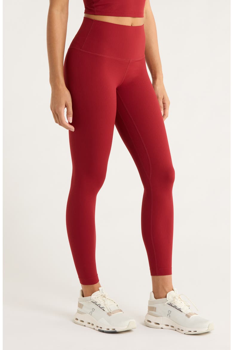 Ribbed Leggings, Alternate, color, MERLOT