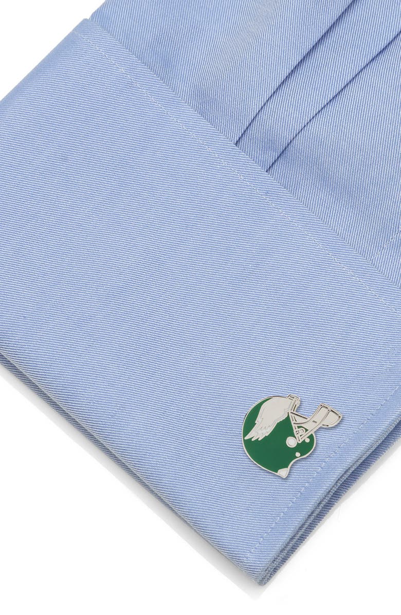 Cufflinks, Inc. NFL Philadelphia Eagles Retro Helmet Lapel Pin, Alternate, color, Green