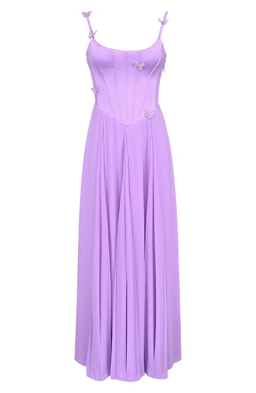 HOUSE OF CB HOUSE OF CB PASCHA BUTTERFLY APPLIQUÉ CORSET MAXI DRESS 