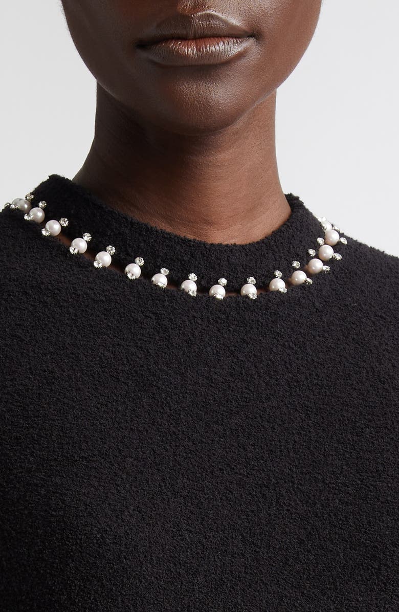 ST. JOHN Embellished Stretch Micro Bouclé Shell, Alternate, color,