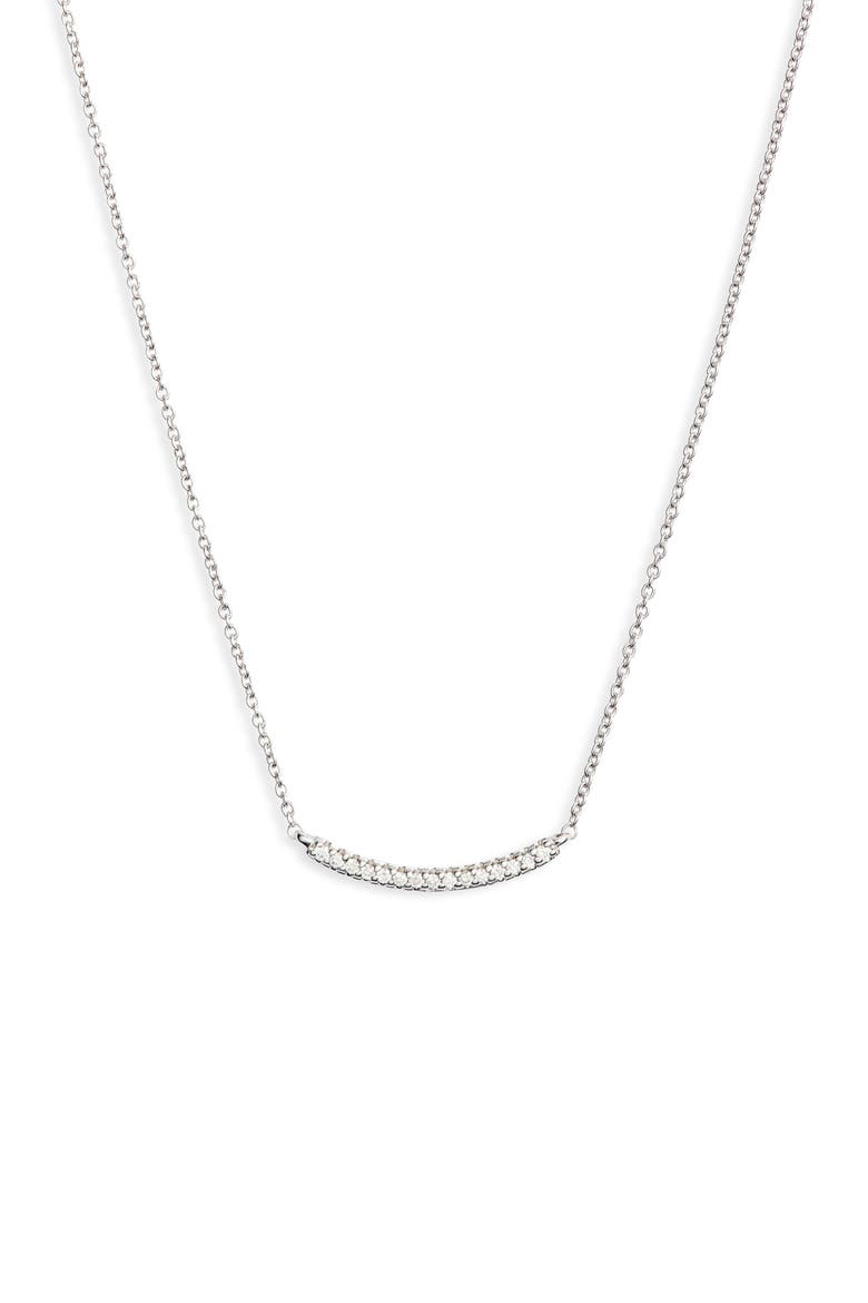 Ava Bea Diamond Bar Necklace, Main, color, WHITE GOLD/ DIAMOND