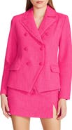 Steve Madden Naomi Double Breasted Tweed Blazer