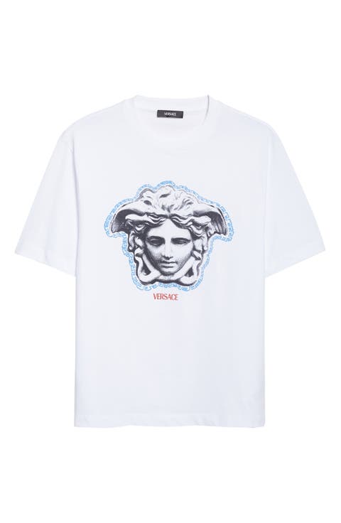 La Greca Medusa Cotton Jersey Graphic T-Shirt