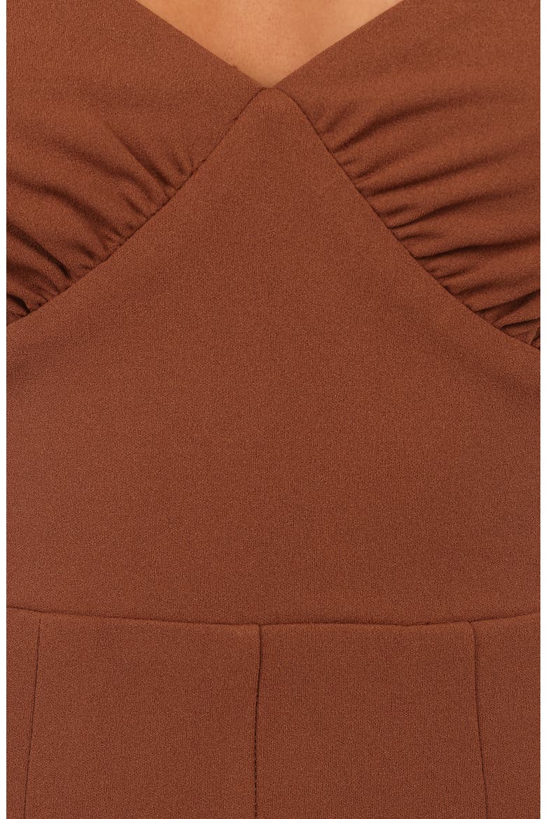 Maelle Stretch Crepe Jumpsuit, Alternate, color, BANKSIA BROWN