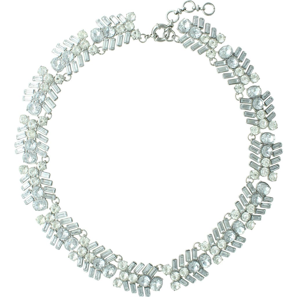 Olivia Welles Diana Crystal Cluster Necklace In Green