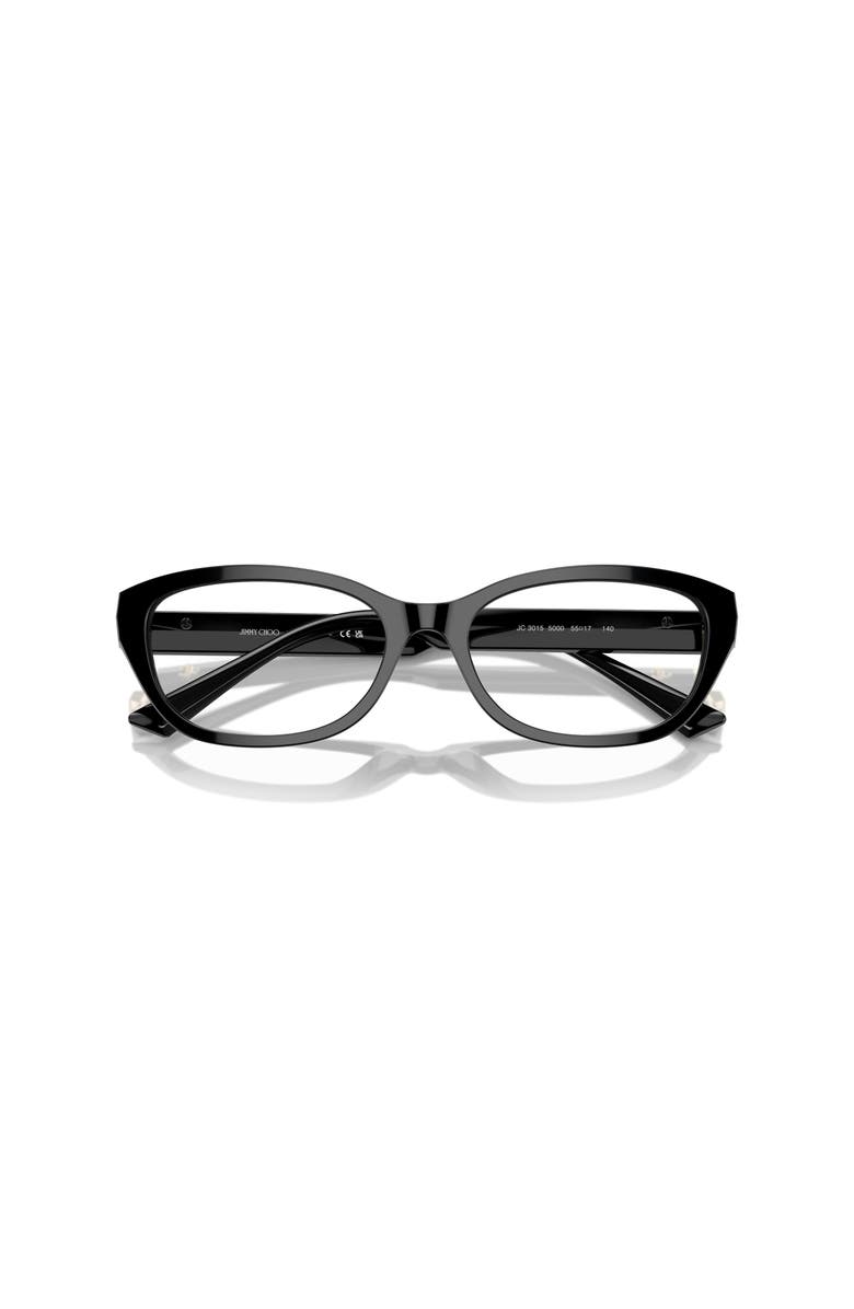 Jimmy Choo 53mm Oval optical glasses, Alternate, color, Black