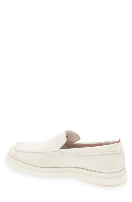 Hugo Boss Beige Moc Toe Loafers In White