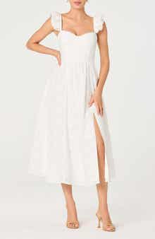 Wedelia Floral Eyelet A-Line Dress
