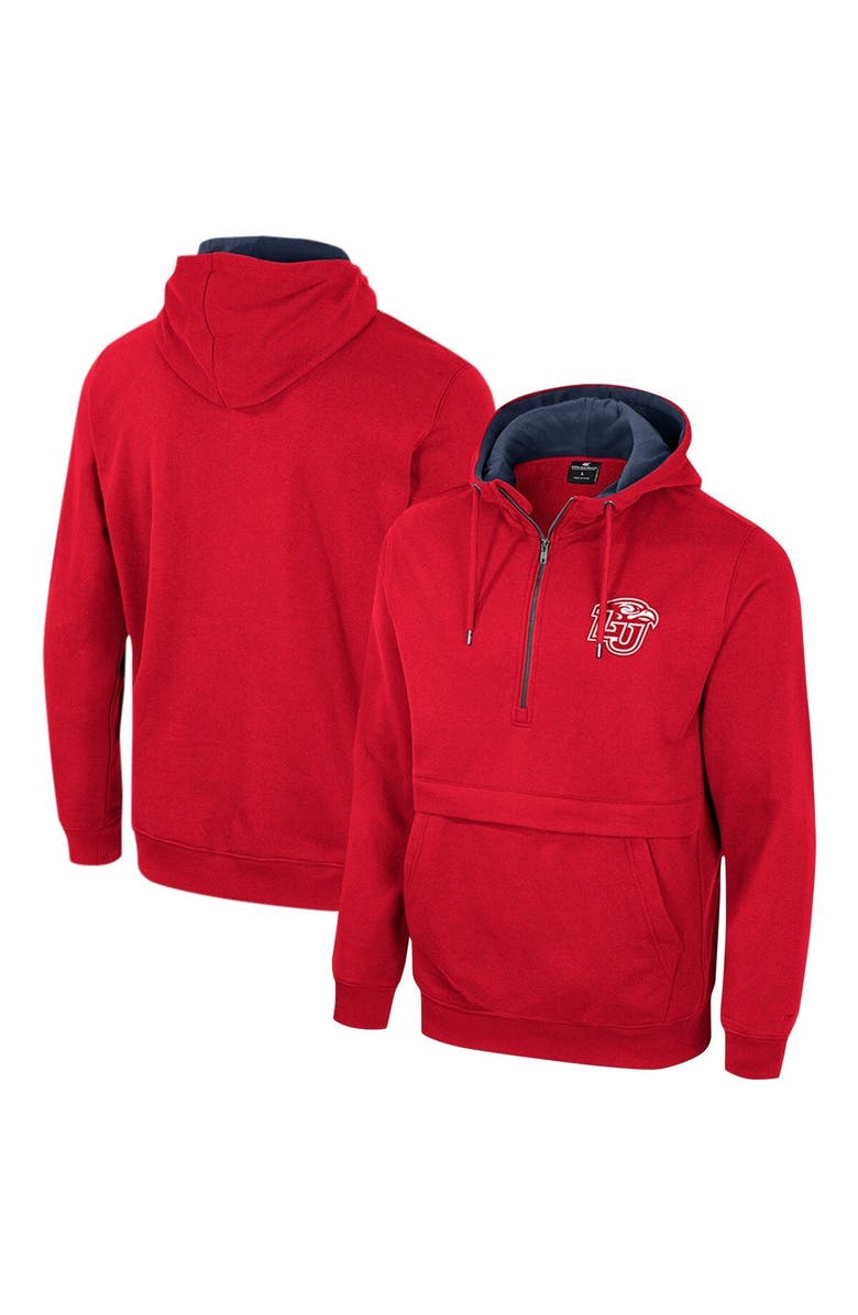 COLOSSEUM Men's Colosseum Navy Liberty Flames Team Half-Zip Pullover Hoodie, Main, color, 