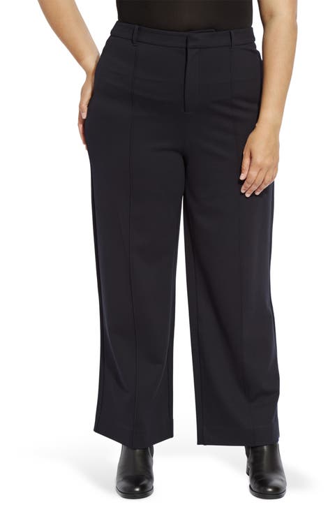 Nadia High Waist Wide Leg Ponte Trousers