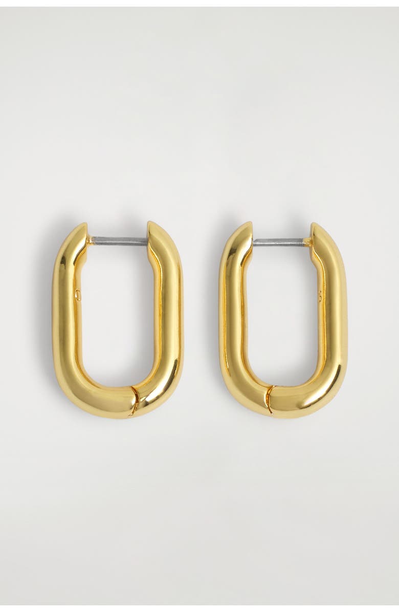 COS Oval Hoop Earrings, Main, color, Gold