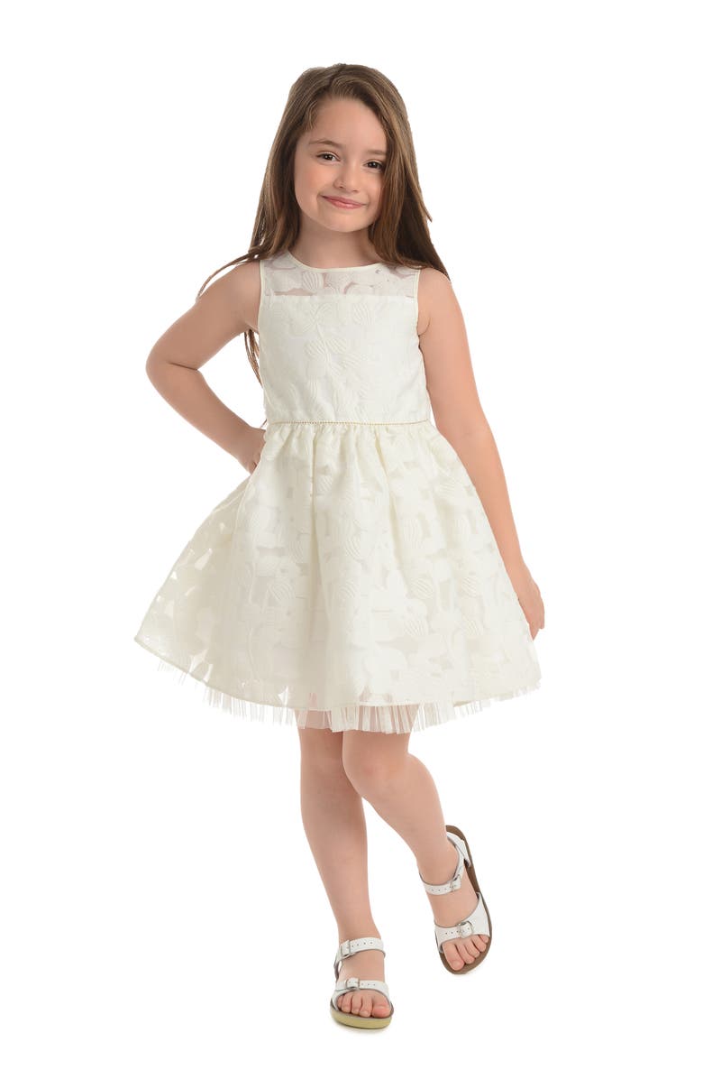 Pippa & Julie Floral Jacquard Illusion Dress, Alternate, color,