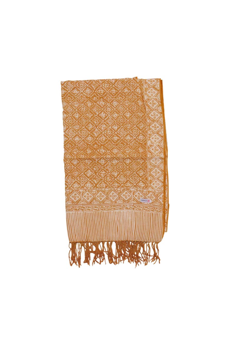 Handmade Batik Scarf, Alternate, color, Frangipani