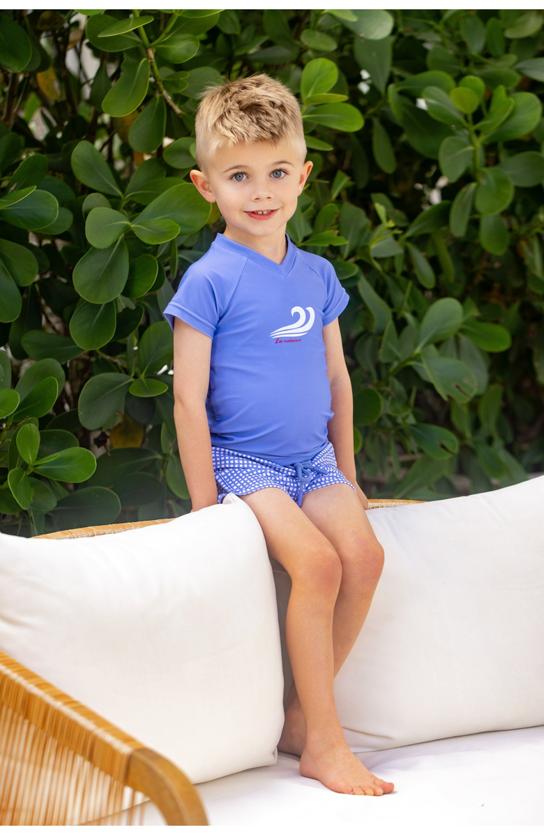 NoggiWear Gingham Swim Pants, Alternate, color, Blue