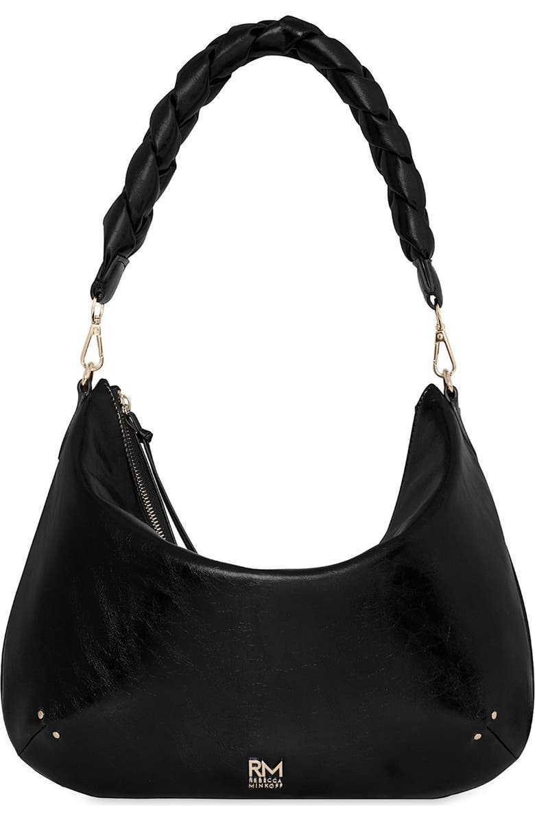 Rebecca Minkoff Eldridge Braided Handle Shoulder Bag, Main, color,