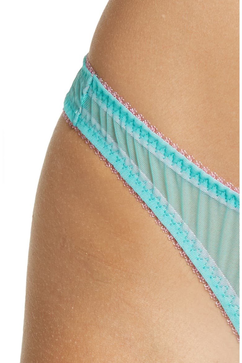 Linda Clean Tulle Thong, Alternate, color, MINT
